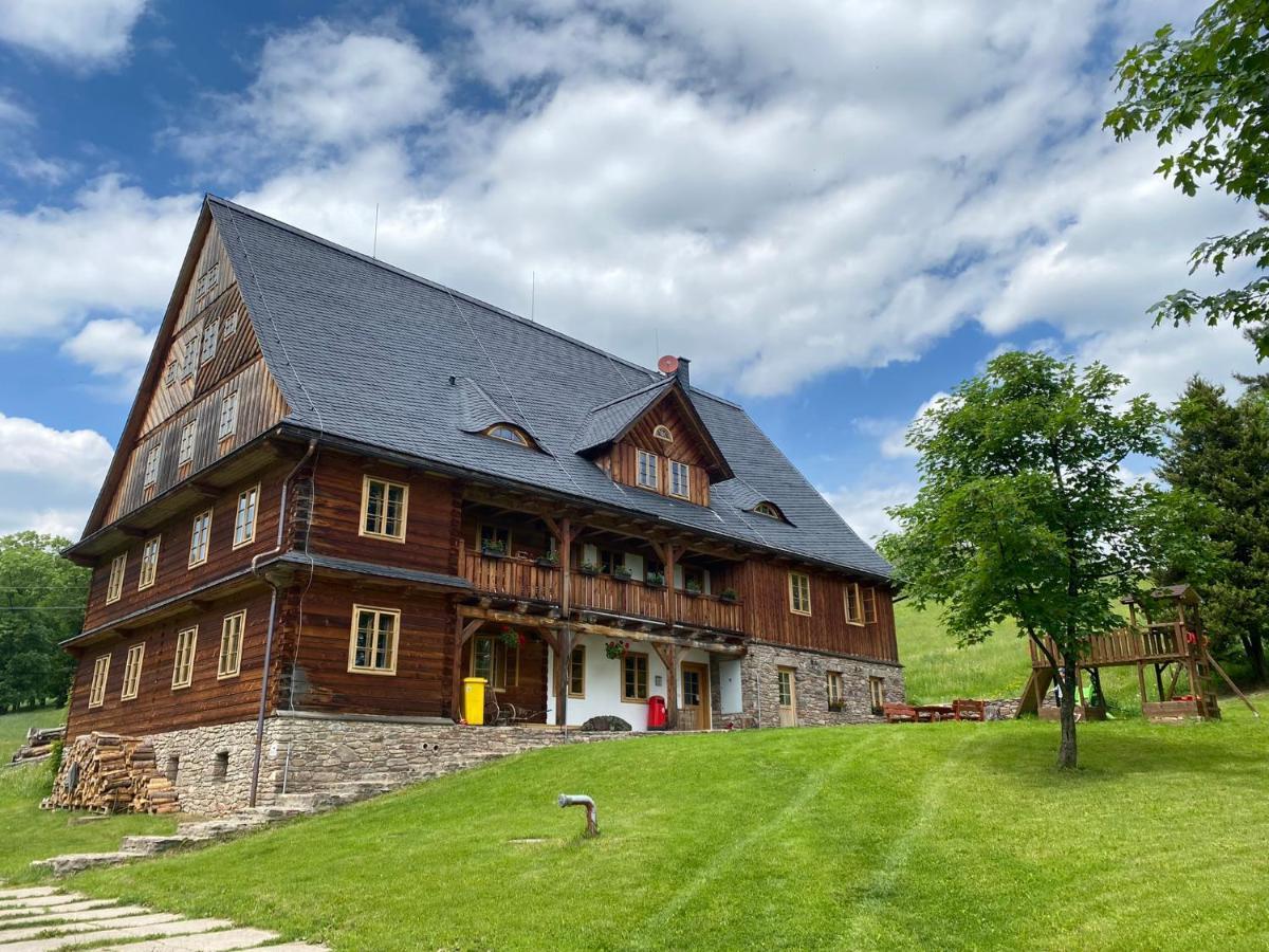 Samota U Hadince Hotel Bartosovice v Orlickych Horach Kültér fotó